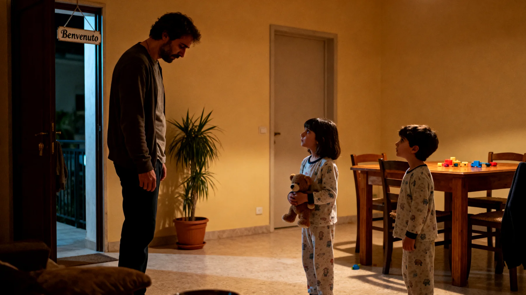 Il papà lavora molte ore al giorno e quando torna a casa i bambini sono già stanchi o pronti per andare a letto. Nei weekend è spesso impegnato con commissioni e faccende domestiche, lasciando poco spazio a momenti di gioco, dialogo e connessione emotiva con i figli. Questo porta a un senso di distanza affettiva e alla sensazione che i bambini crescano senza una presenza paterna significativa nella loro quotidianità."