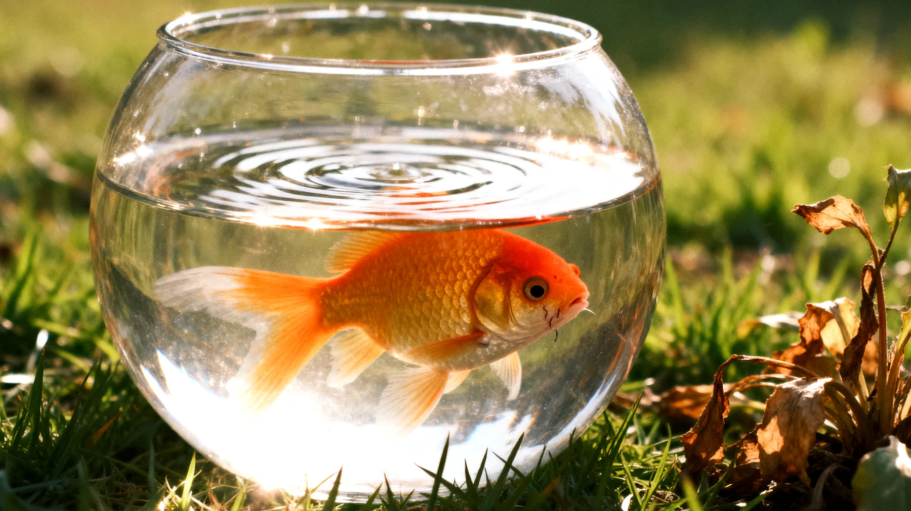 Fische können nicht im Garten gehalten werden, da sie ein kontrolliertes aquatisches Umfeld mit stabiler Wasserqualität, Temperatur und Filterung benötigen"